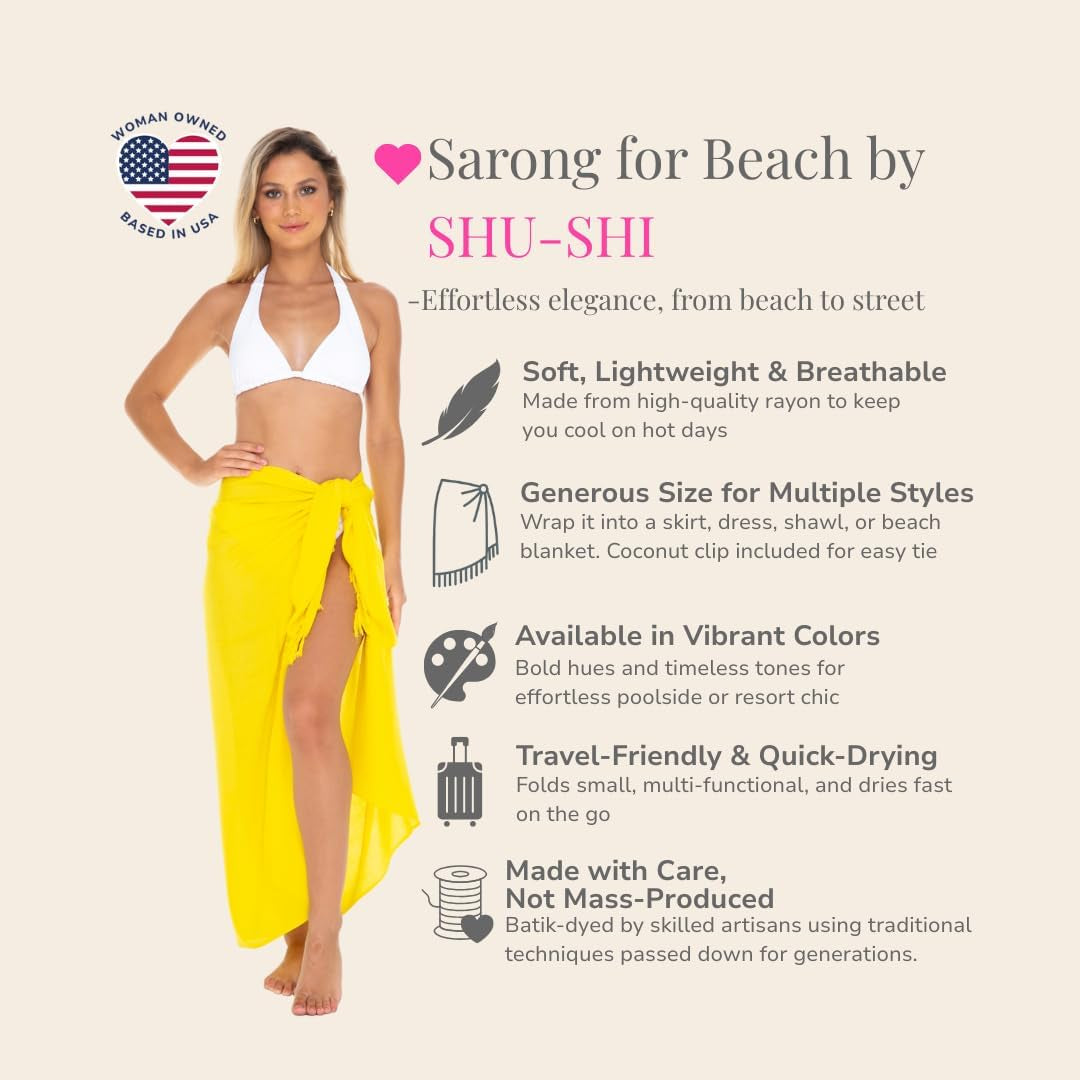 Sarong Wraps for Women Beach Cover up Skirt Swimsuit Wrap Pareo Coverups
